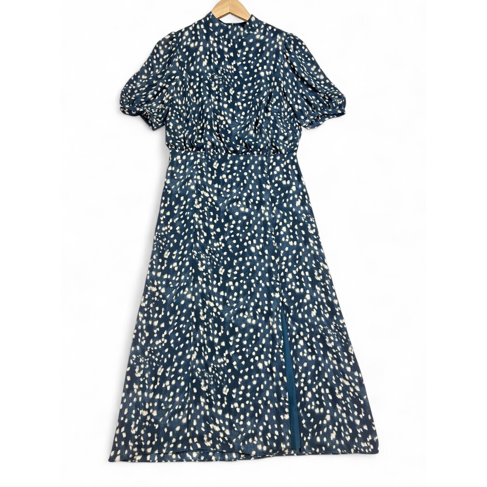Ann Taylor Navy and White Printed Maxi Dress